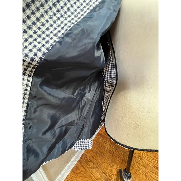 Tahari ASL Women's Check Suit Blazer Office Siren Corpcore Blue Lined Size 10 - Picture 7 of 15